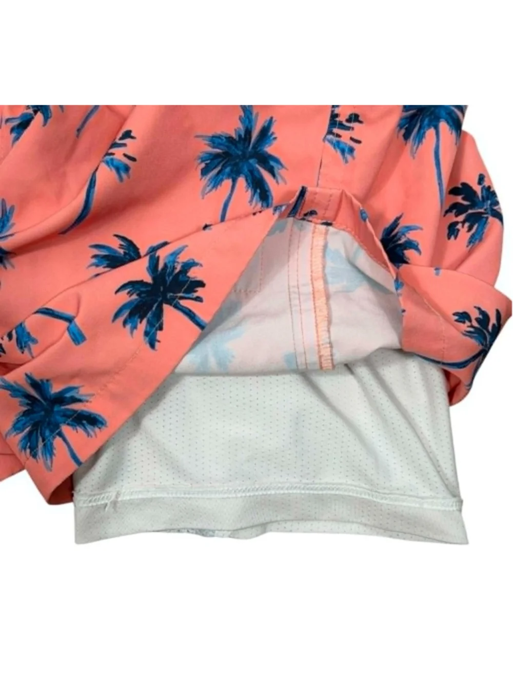 Abercrombie Kids Swim Shorts Pink Palm Tree Lined Board Shorts Youth Size 9/10